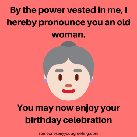 happy birthday old woman funny message