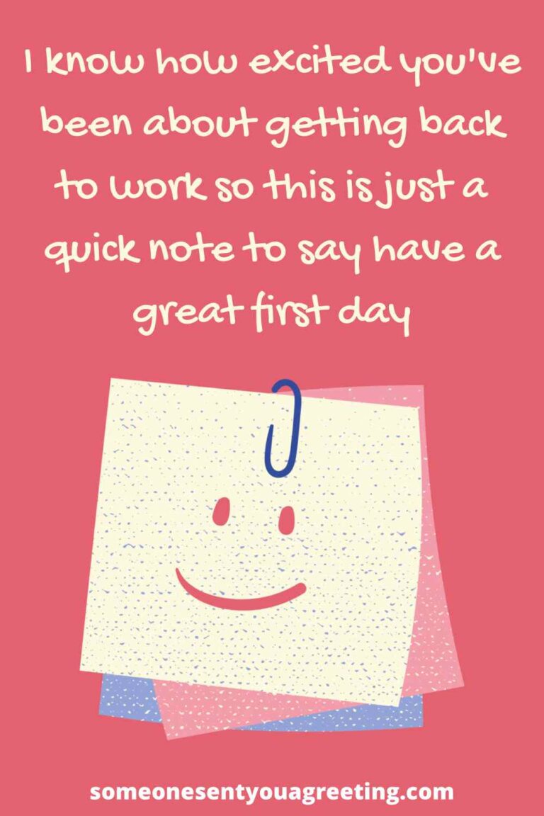39 Great Ways to Say quot Happy First Day of Work quot Someone Sent You A