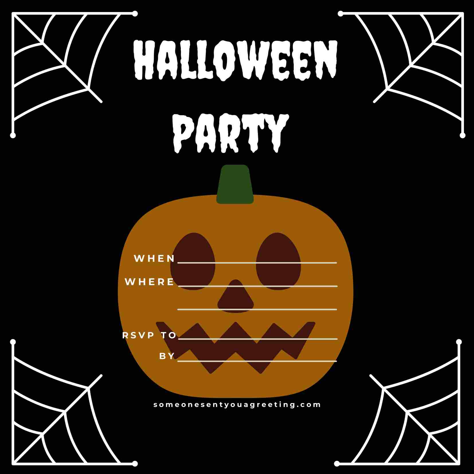 Sample Halloween Party Invitation