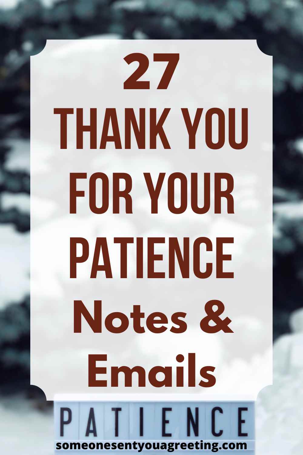 27 Thank You For Your Patience Note Examples Someone Sent You A Greeting