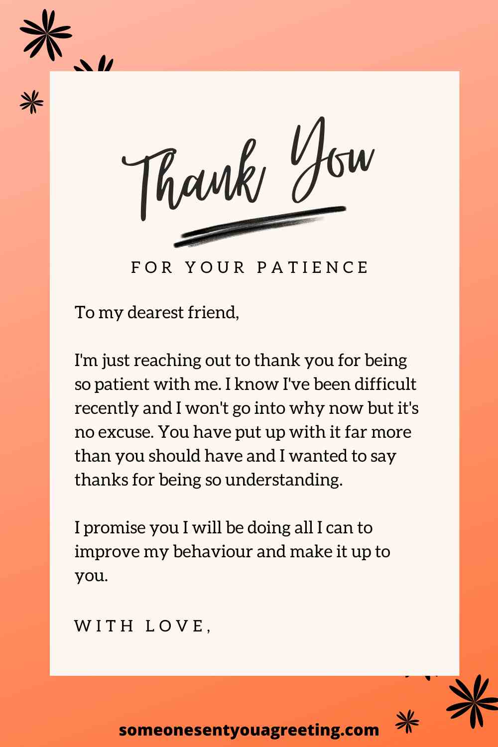 27 Thank You For Your Patience Note Examples Someone Sent You A Greeting