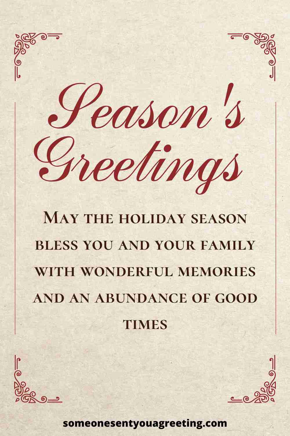 Season's Greetings Messages and Wishes Someone Sent You A Greeting