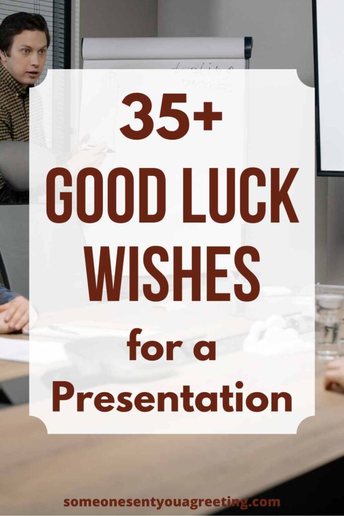 best of luck to presentation