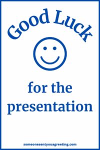 good wishes for presentation